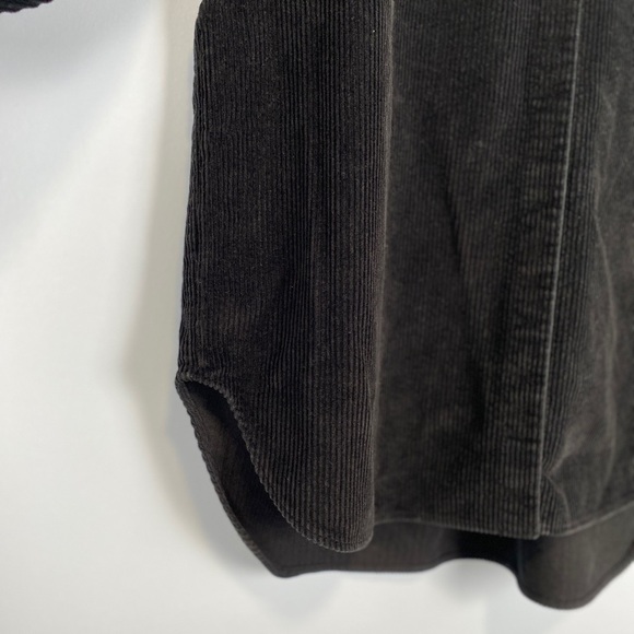 COS Loose-Fit Corduroy 100% Cotton Shirt Jacket Sz 2 Black Oversized Fall Staple - Picture 7 of 11